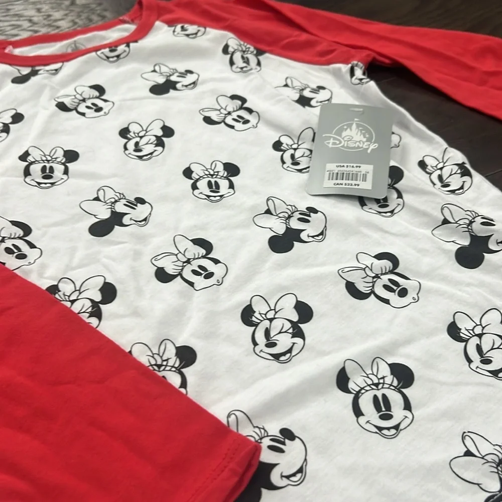 BUNDLE DISNEY, Girls 2- Minnie Mouse long sleeve tee shirts, , Large, NWT